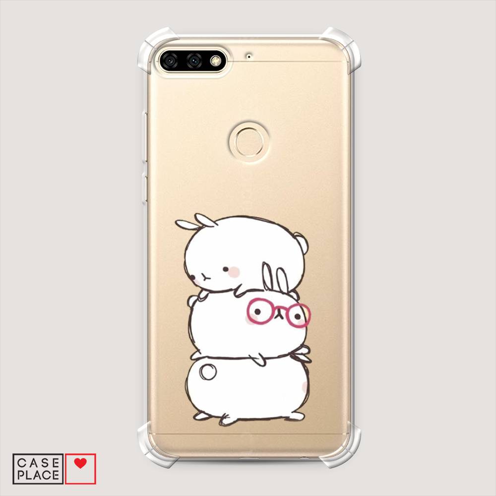 

Чехол Awog на Huawei Y6 Prime 2018 "Бутерброд", Розовый, 65751-1