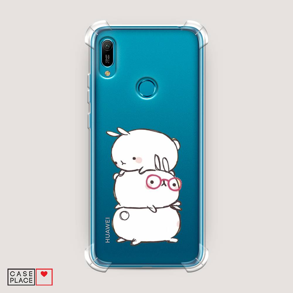 

Чехол Awog на Huawei Y6 2019 "Бутерброд", Розовый, 68651-1