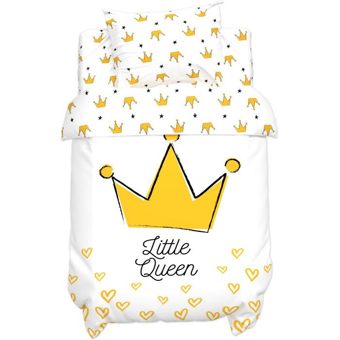 Детское постельное белье Крошка Я Little queen 112х147 см, 60х120+20 см, 40х60 см, хлопок