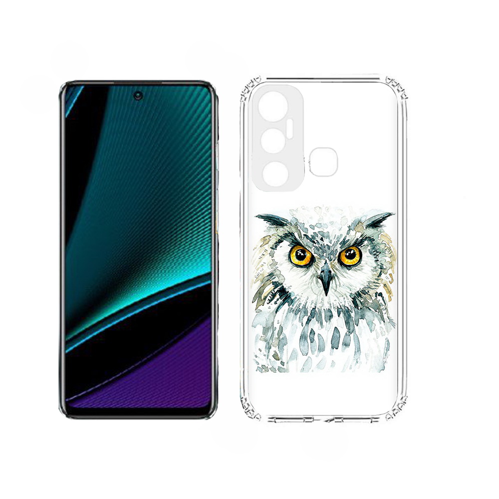 

Чехол MyPads Серьезная сова для Infinix Hot 11, Прозрачный, Tocco