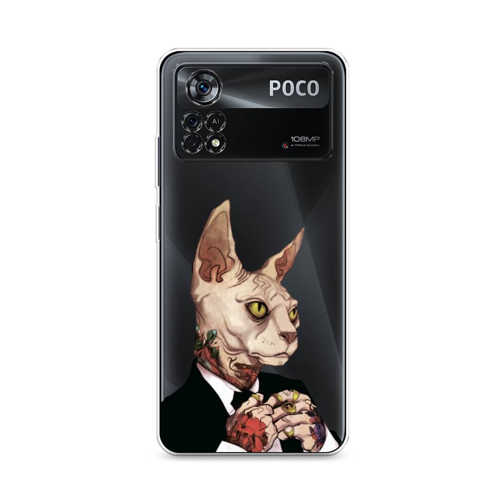 

Чехол Awog на Poco X4 Pro 5G "Татуированный сфинкс", Разноцветный, 313150-7
