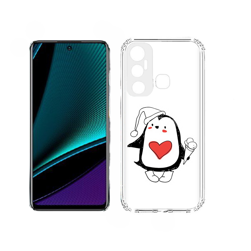 

Чехол MyPads Пингвин с мороженым для Infinix Hot 11, Прозрачный, Tocco