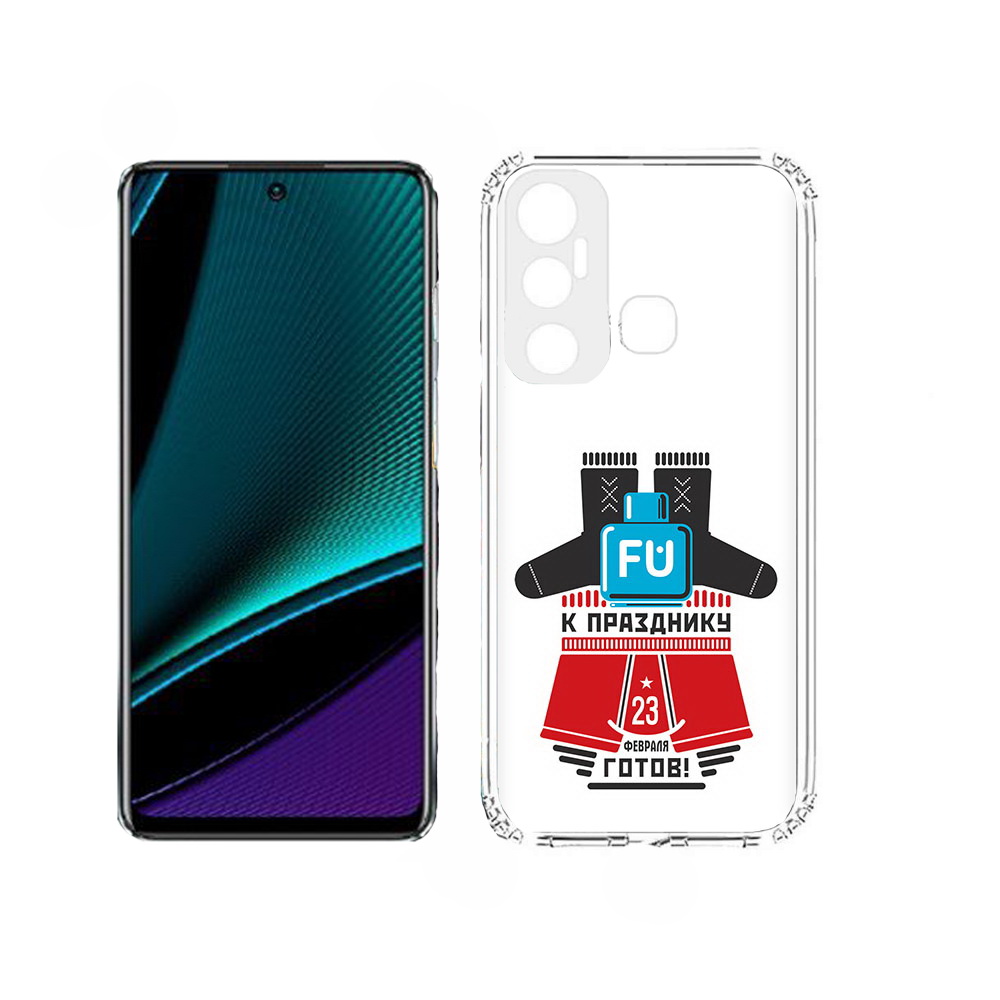 

Чехол MyPads 23 февраля подарки к празднику для Infinix Hot 11, Прозрачный, Tocco