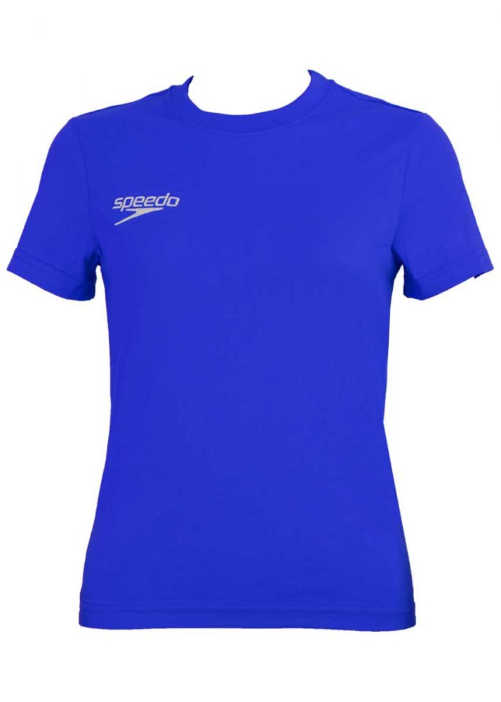 Футболка детская Speedo SPEEDO Junior Small Logo T-Shirt blue, голубой, 164