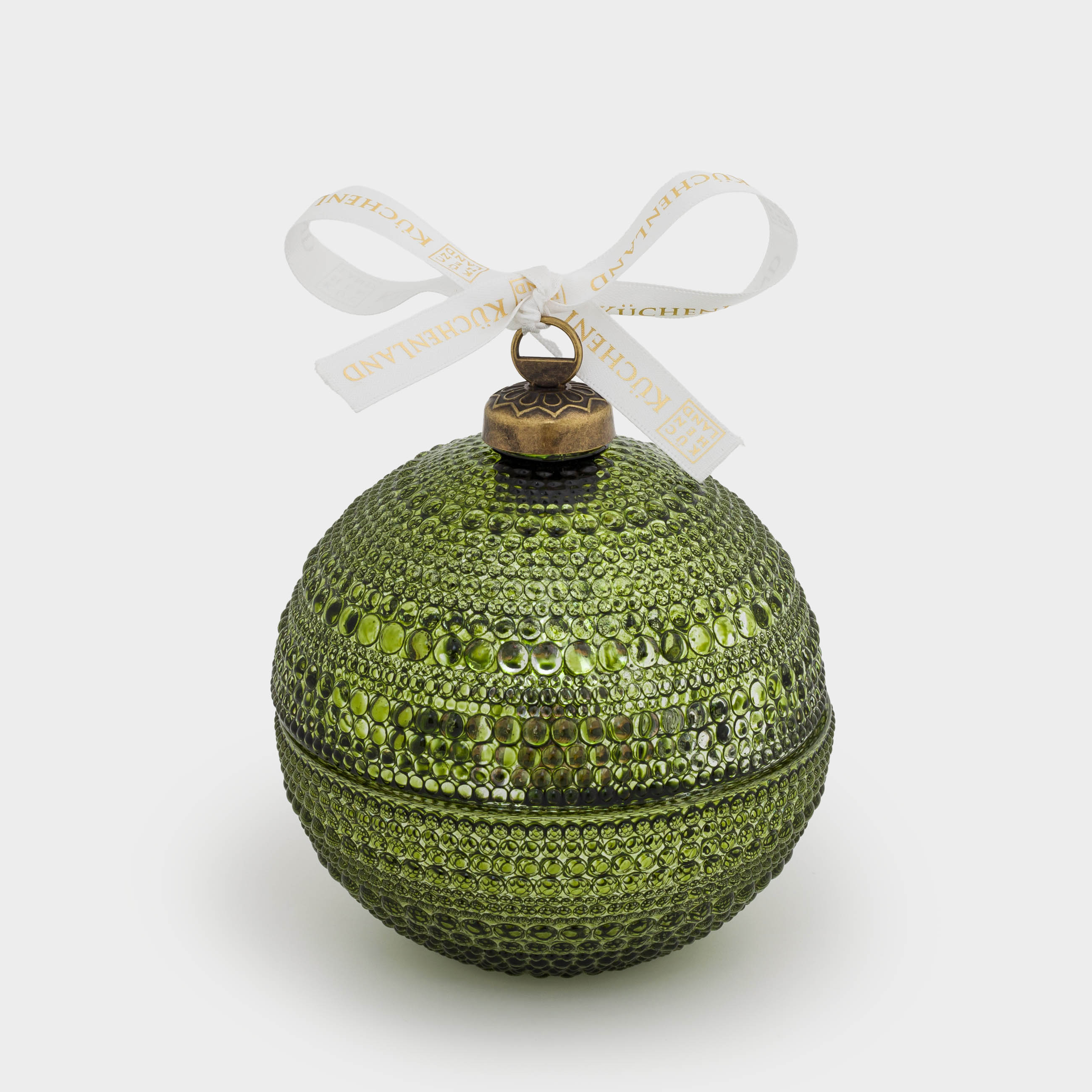 

Емкость для хранения, 13х11 см, 180 мл, стекло Р/металл, зеленая, Шар, Christmas storage, Зеленый