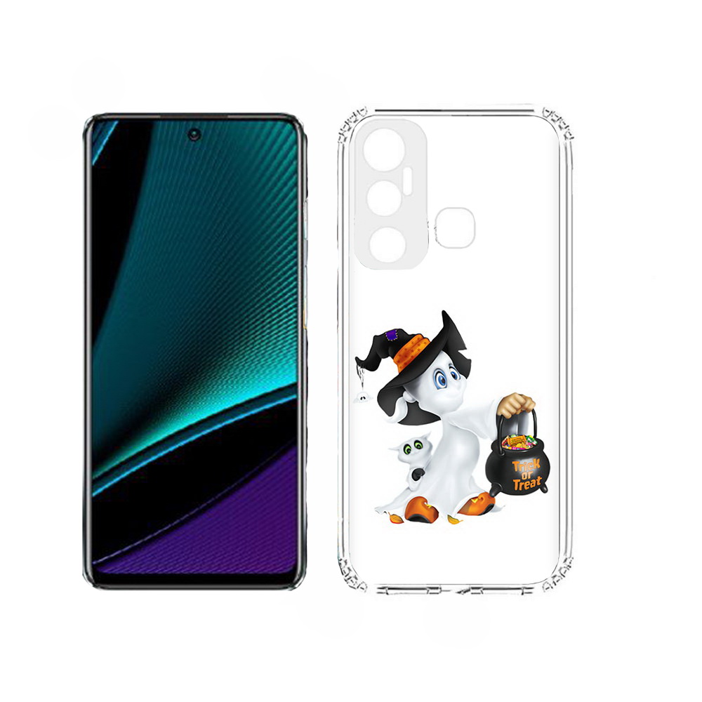

Чехол MyPads Маленький призрак для Infinix Hot 11, Прозрачный, Tocco