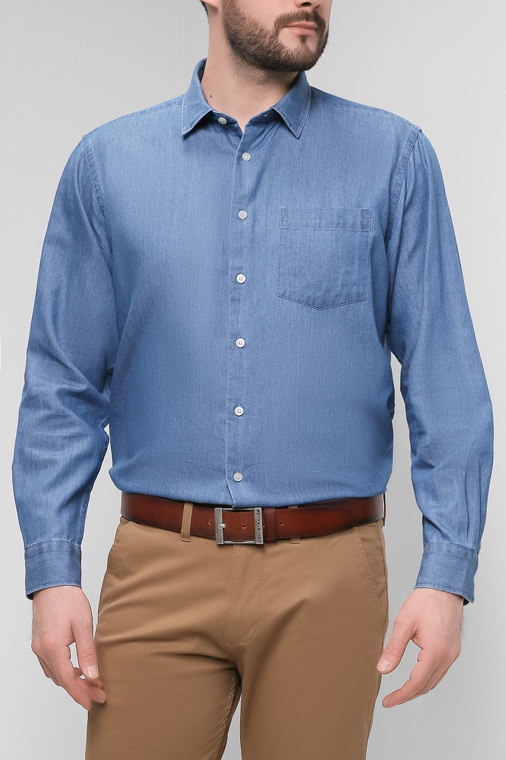 Джинсовая рубашка мужская Cap Horn 2201 JACKSON синяя L