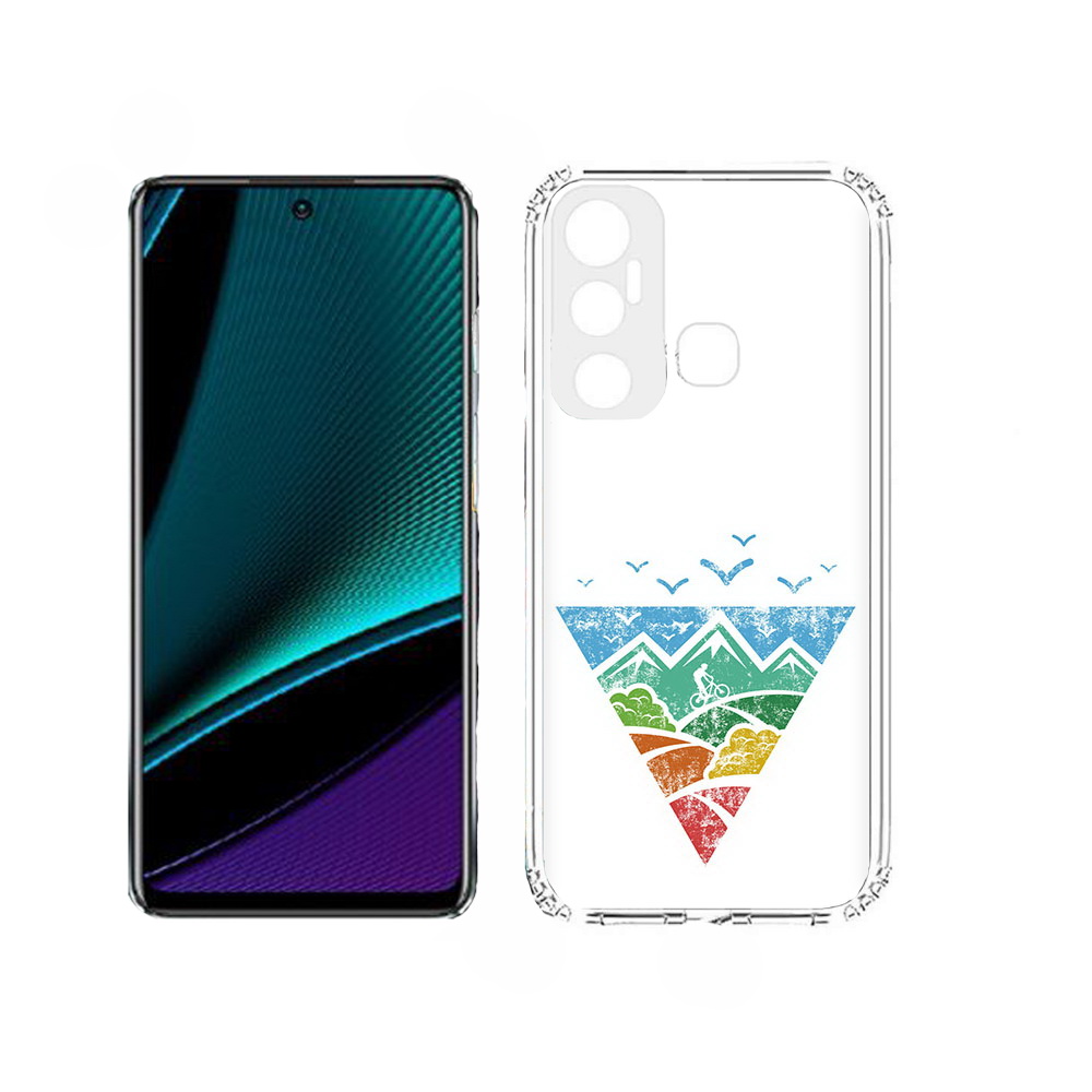 

Чехол MyPads Лес земля море чайки для Infinix Hot 11, Прозрачный, Tocco