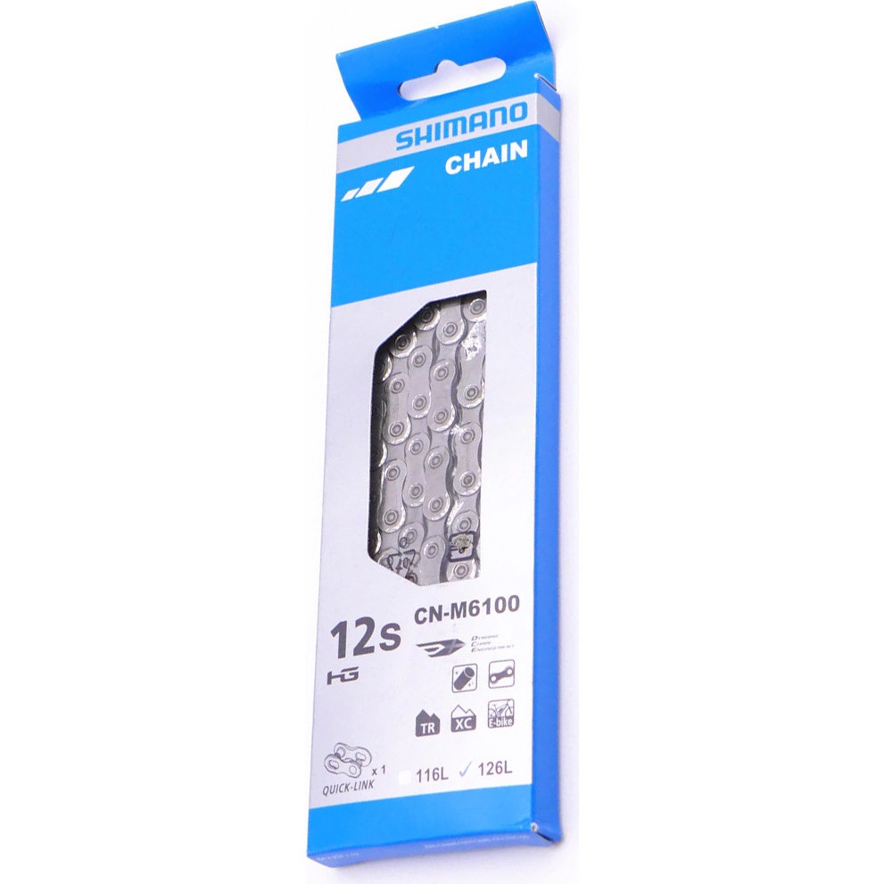

Цепь Shimano Deore, M6100, 12ск, 138 зв., с замком, Серебристый
