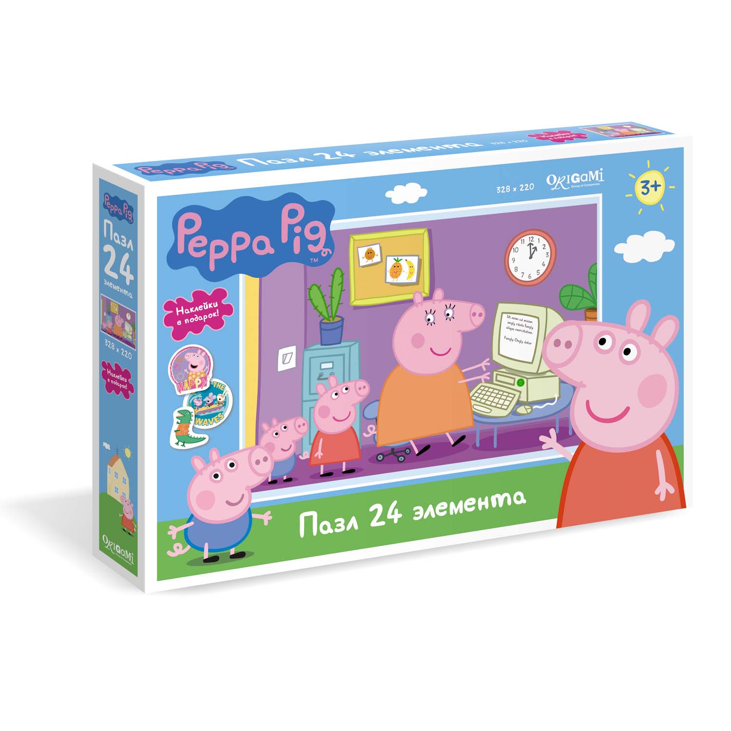 

Пазл Peppa Pig "Работа Мамы Свинки", 24 элемента (+ наклейки)
