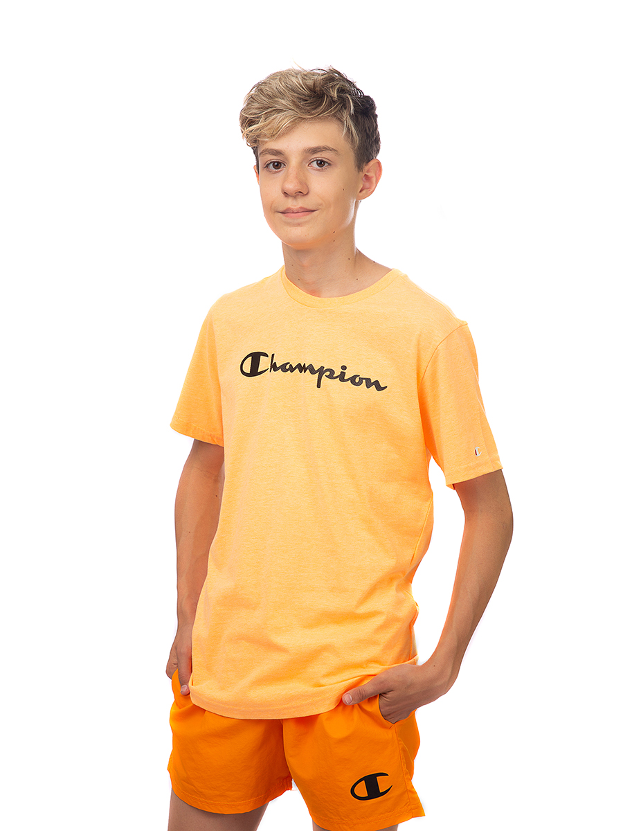 

Футболка детская Champion Crewneck T-Shirt, оранжевый, 152, Crewneck T-Shirt