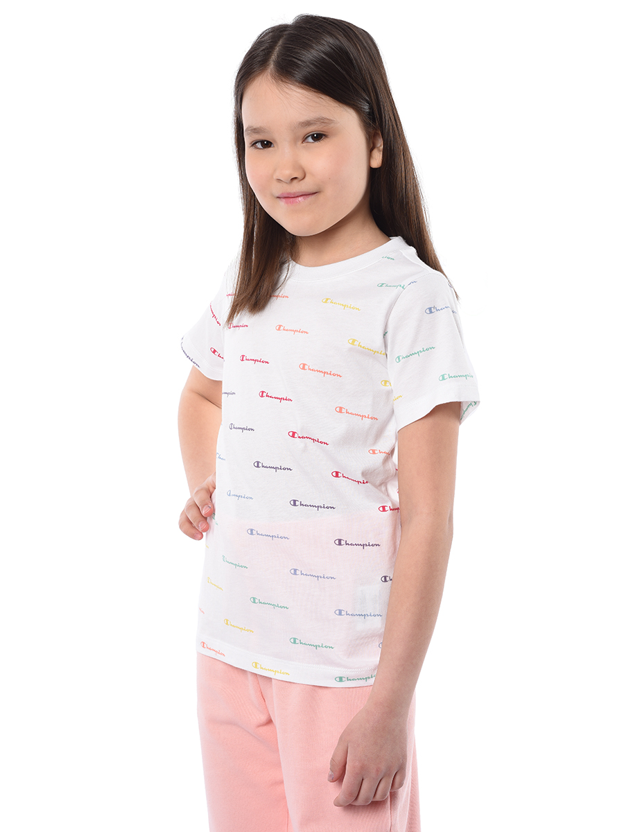 

Футболка детская Champion Crewneck T-Shirt, белый, 140, Crewneck T-Shirt