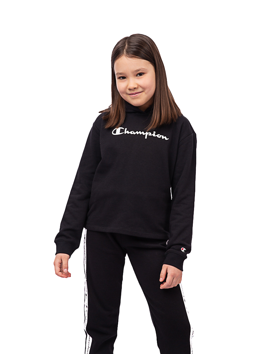 Толстовка детская Champion Hooded Sweatshirt, черный, 140