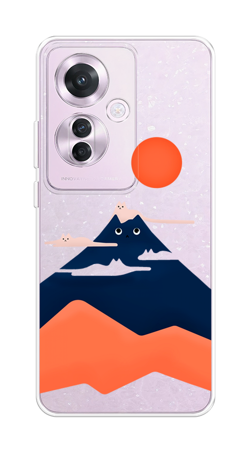 

Чехол на Oppo Reno 11F "Кот-гора", Черный;оранжевый, 2516650-1