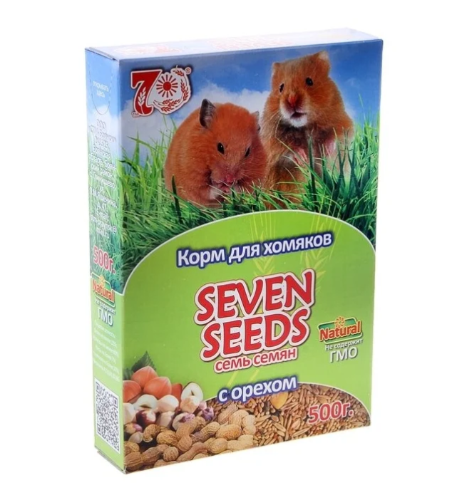 Сухой корм для хомяков Seven Seeds с орехами 0,5 кг