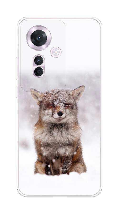 

Чехол на Oppo Reno 11F "Зимняя лиса", Белый;серый;коричневый, 2516650-1