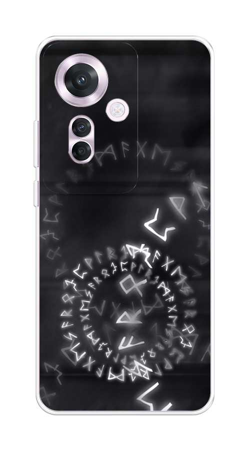 

Чехол на Oppo Reno 11F "Руны", Серый;черный, 2516650-1
