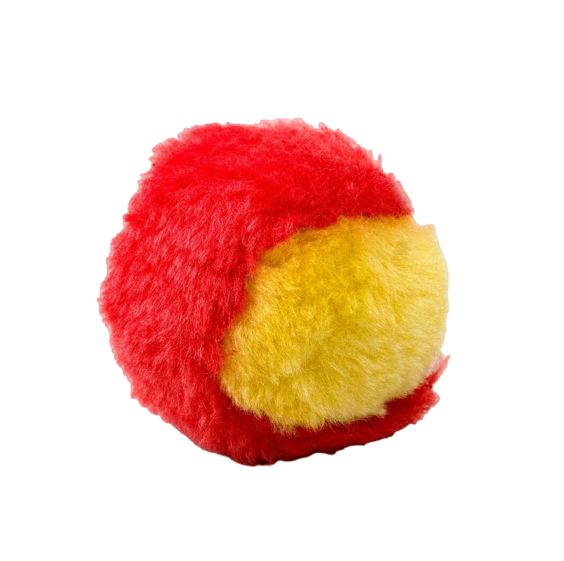 

Игрушка для кошек Пижон шарик меховой желто-красный