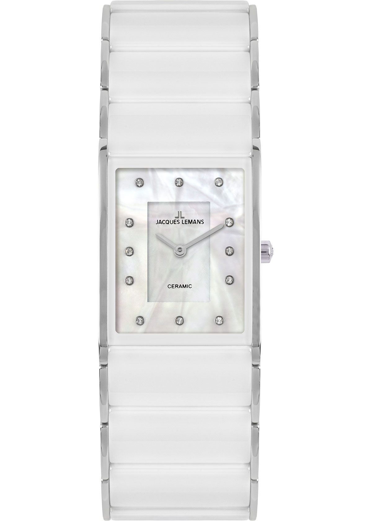 Наручные часы женские Jacques Lemans 1-1940G белые/серебристые