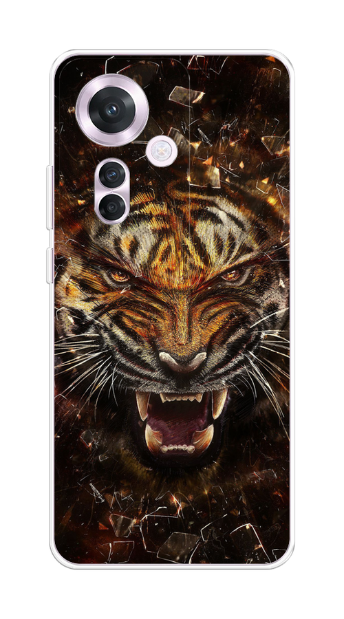 

Чехол на Oppo Reno 11F "Тигр осколки", Оранжевый;серый;черный, 2516650-1