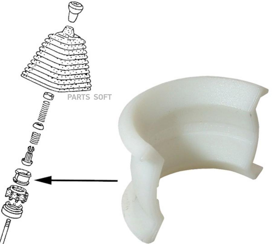 Втулка штока вилки выбора передач МКПП AUDI 80/90/100/A6(C4)/A8/VW T2 JP 1131400600