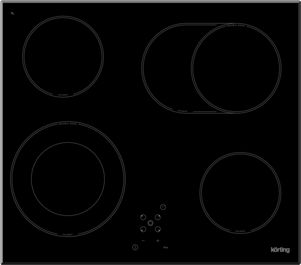 

Встраиваемая варочная панель электрическая Korting HK 62051 B черный, HK 62051 B