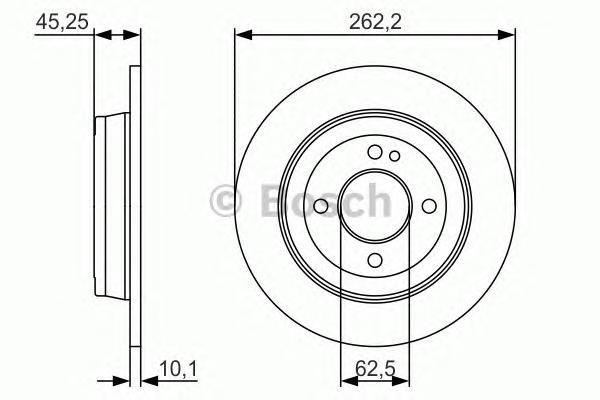 

Тормозной диск Bosch комплект 1 шт. 0986479A44