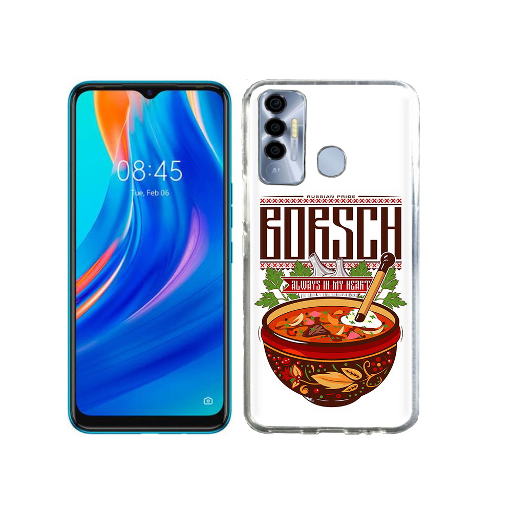 

Чехол MyPads Tocco для Tecno Spark 7P русский борщ, Прозрачный, Tocco