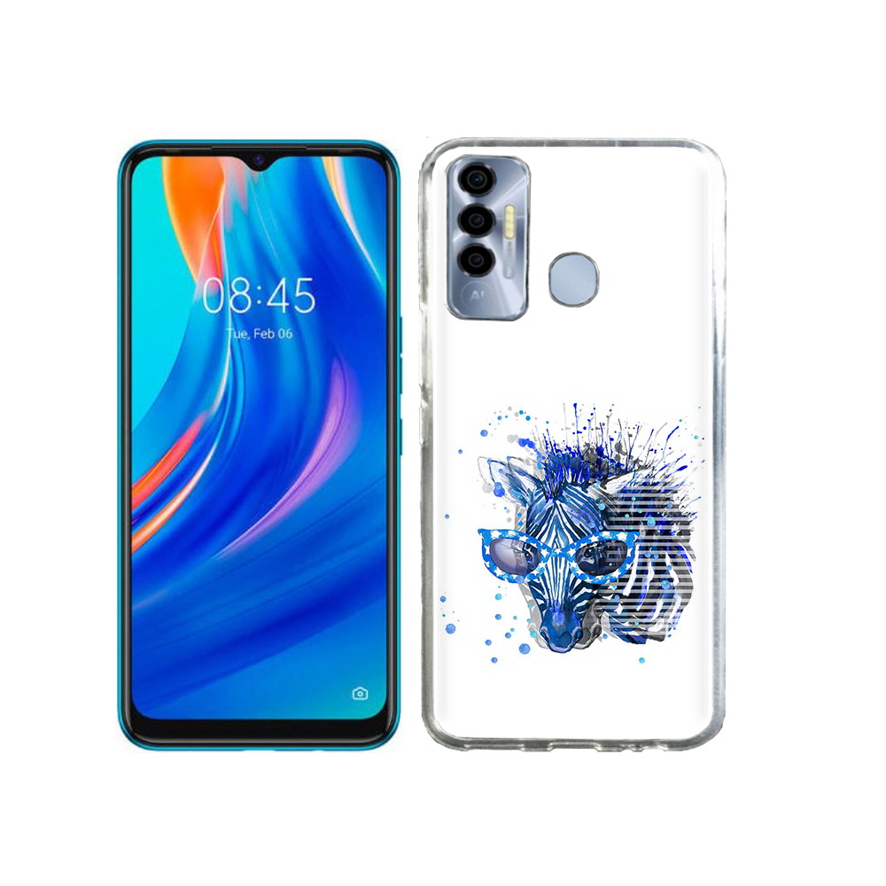

Чехол MyPads Tocco для Tecno Spark 7P расплывчатая зебра, Прозрачный, Tocco