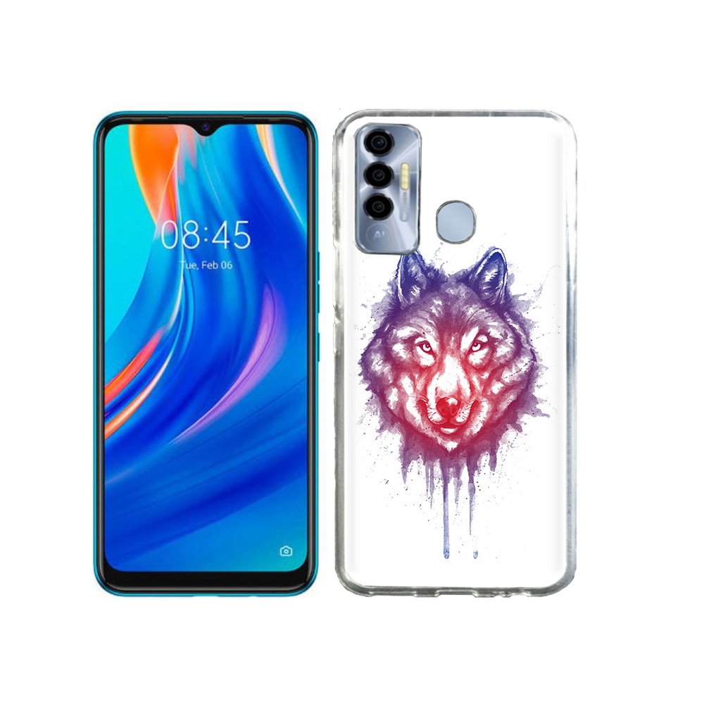 

Чехол MyPads Tocco для Tecno Spark 7P пушистый волк, Прозрачный, Tocco