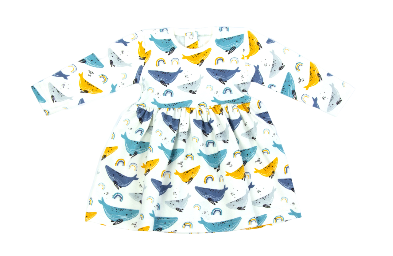 Платье детское Forest kids Whales цв. белый, р. 104