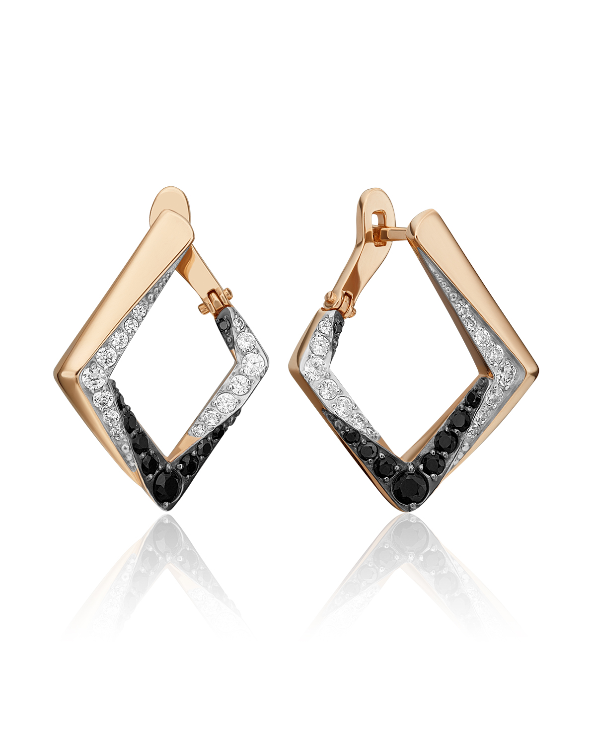 

Серьги из красного золота PLATINA jewelry 02-4580-00, фианит, 02-4580-00