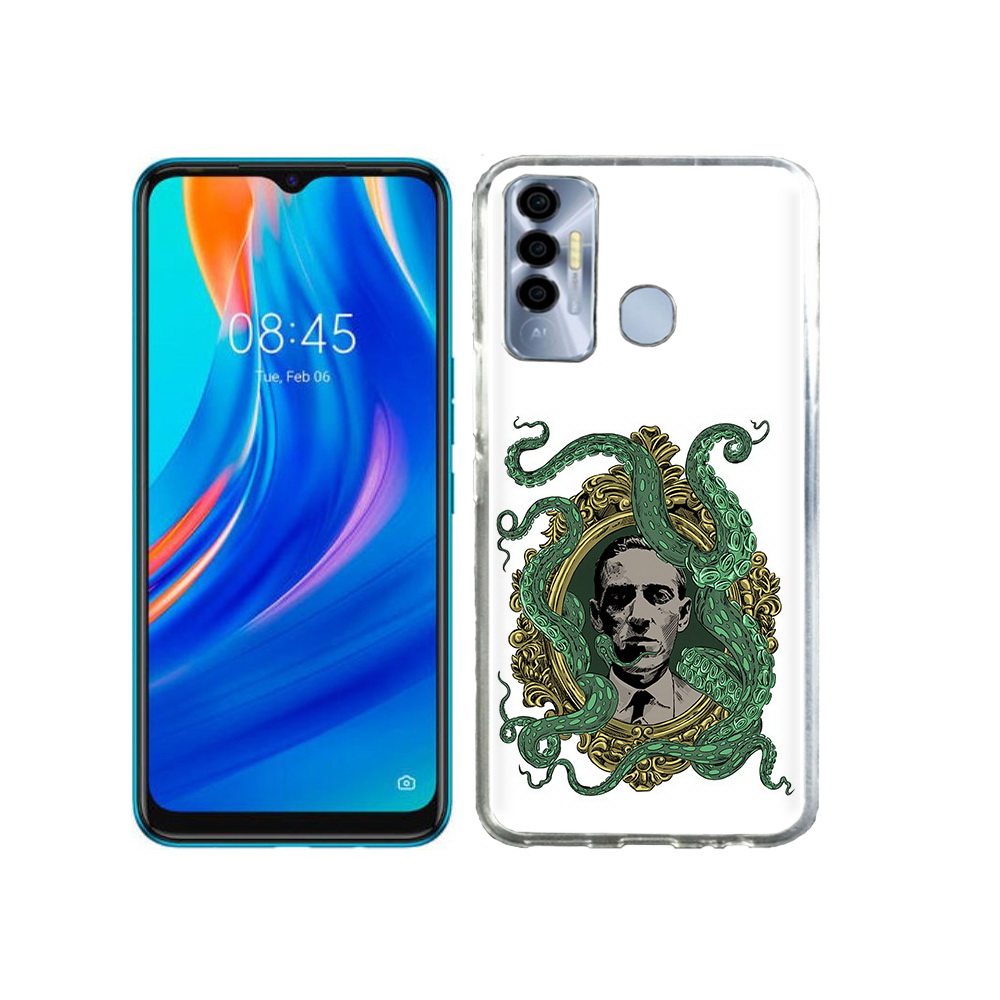 

Чехол MyPads Tocco для Tecno Spark 7P портрет с кракеном, Прозрачный, Tocco