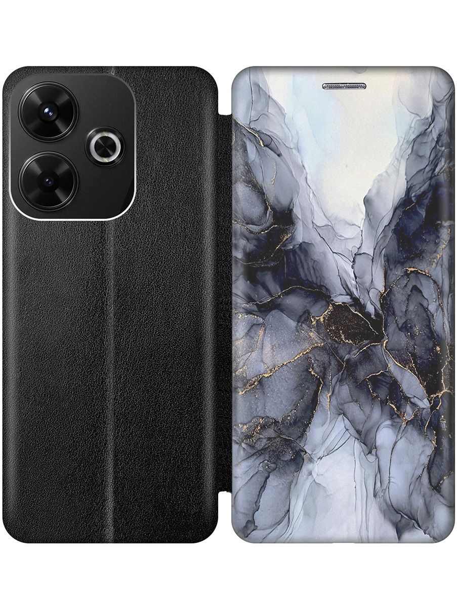 

Чехол-книжка на Xiaomi Redmi 13 / Redmi Note 13R, Poco M6 4g с принтом черный 811332, Черный;белый, 783988631