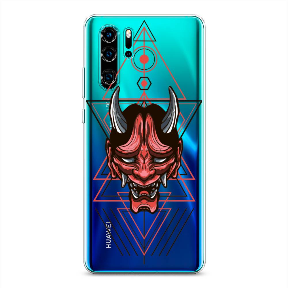

Чехол на Huawei P30 Pro "Hanya Oni mask", Серый;красный;черный, 67650-4