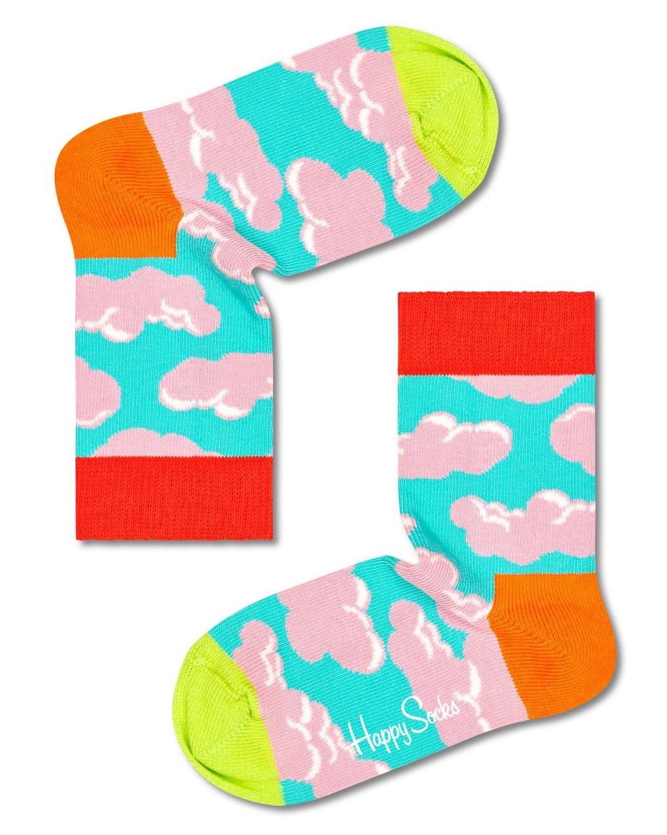 Детские носки Kids Cloudy Sock с облаками Happy socks разноцветный 7-9Y