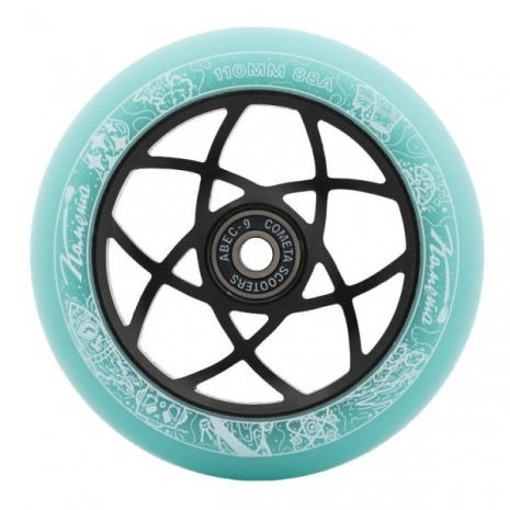 Колесо для самоката Комета Атом Мятный/чёрный