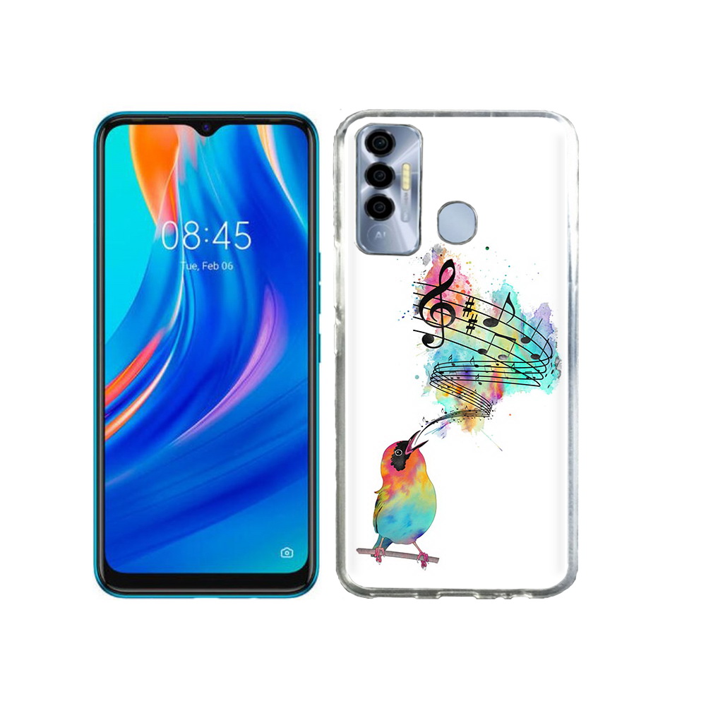 

Чехол MyPads Tocco для Tecno Spark 7P певчая птичка, Прозрачный, Tocco