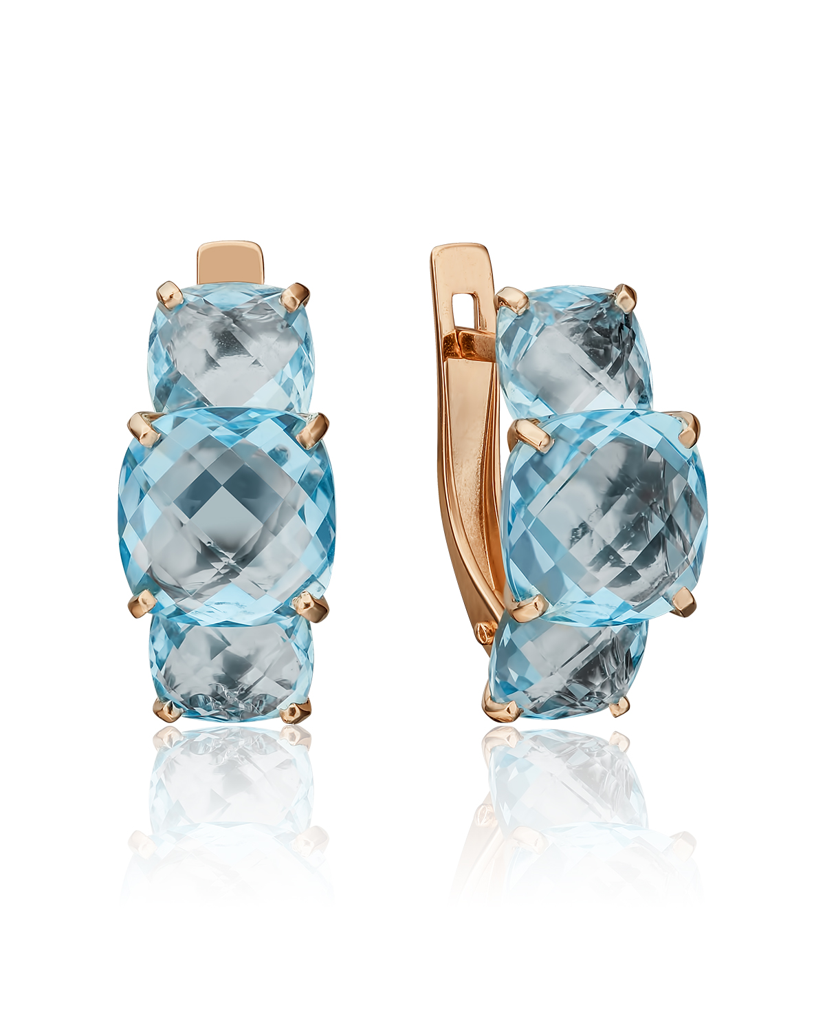 

Серьги из красного золота PLATINA jewelry 02-4556-00, топаз, 02-4556-00