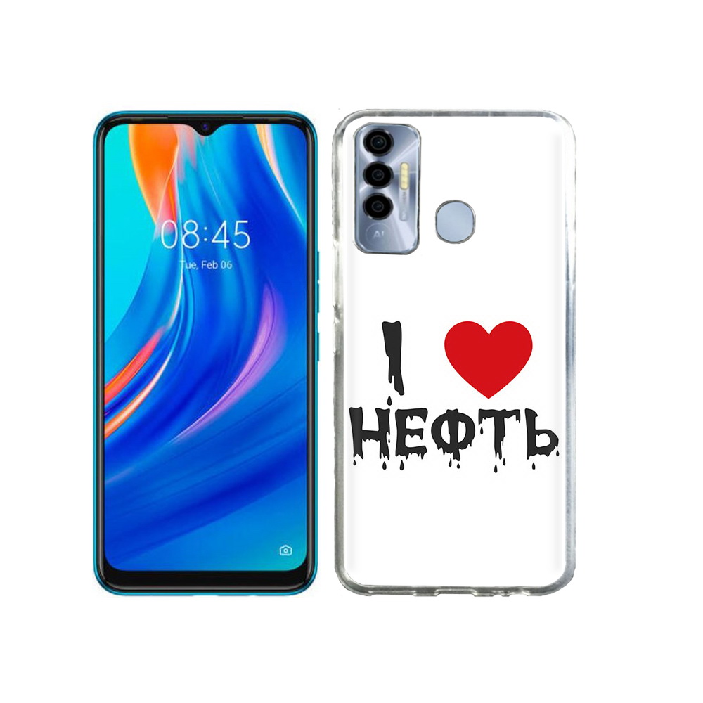 

Чехол MyPads Tocco для Tecno Spark 7P нефть, Прозрачный, Tocco