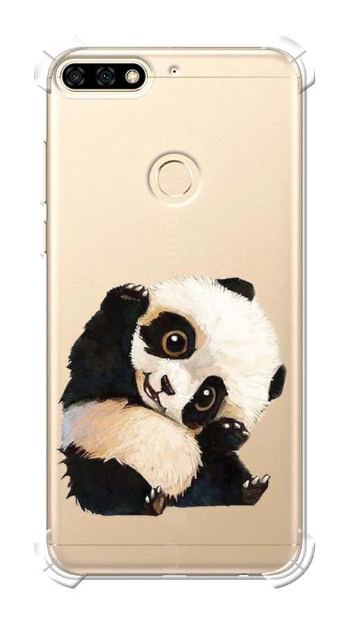 

Чехол Awog на Honor 7C "Большеглазая панда", Черный;синий;белый, 64551-1