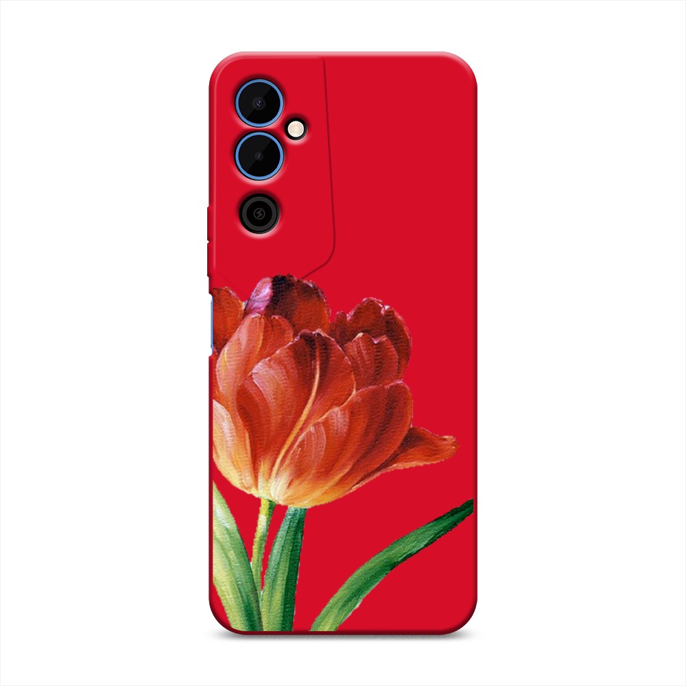 

Чехол Awog на Tecno Pova Neo 2 "Красный тюльпан", Оранжевый;зеленый, 302453-1