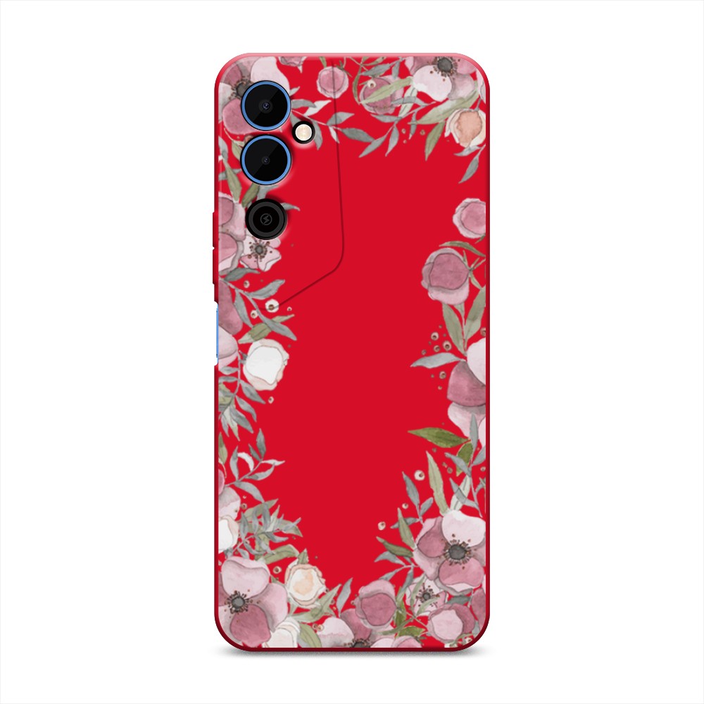 

Чехол Awog на Tecno Pova Neo 2 "Розовая цветочная рамка", Розовый;зеленый, 302453-1