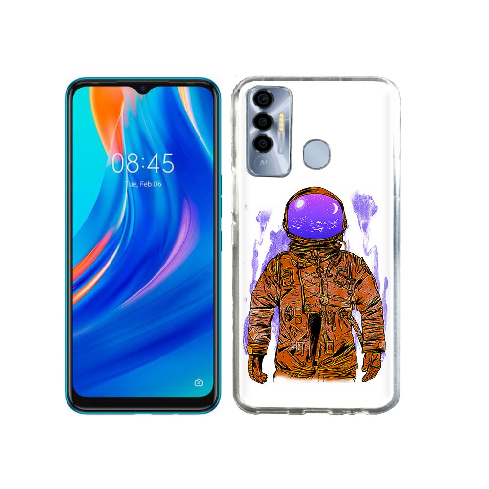 

Чехол MyPads Tocco для Tecno Spark 7P нарисованный мужчина в скафандре, Прозрачный, Tocco