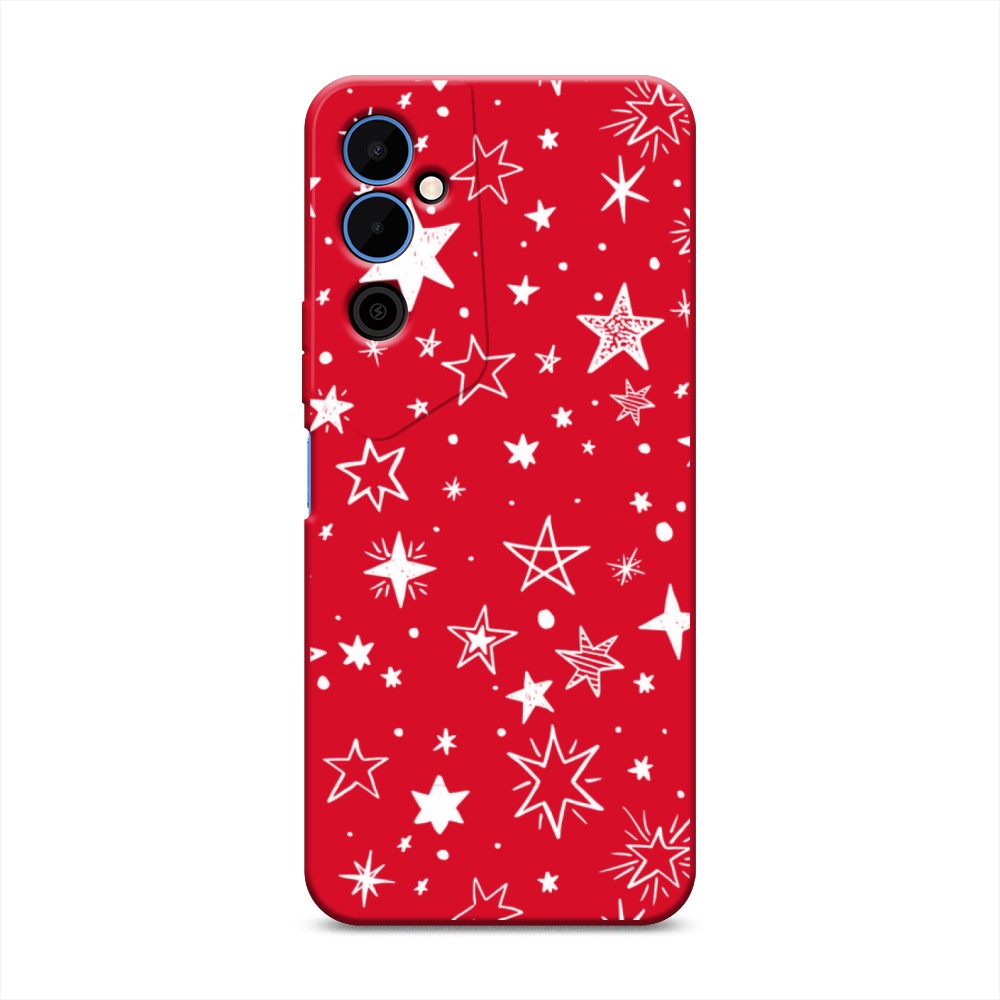 

Чехол Awog на Tecno Pova Neo 2 "Звездочки графика белая", Прозрачный;белый, 302453-1
