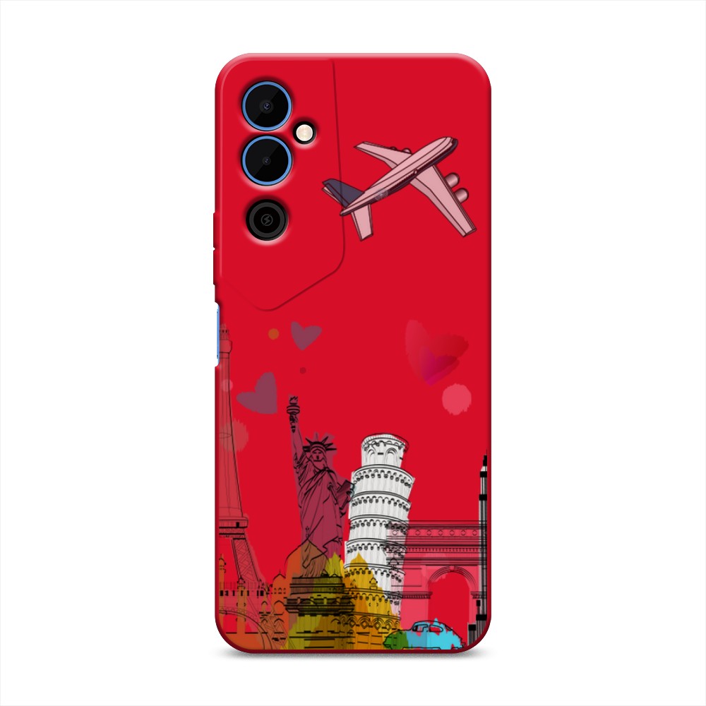 

Чехол Awog на Tecno Pova Neo 2 "Самолет путешествий", Желтый, 302453-1