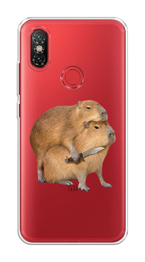 

Чехол на Xiaomi Mi 6X/A2 "Капибара с ножом", Бежевый, 33250-1