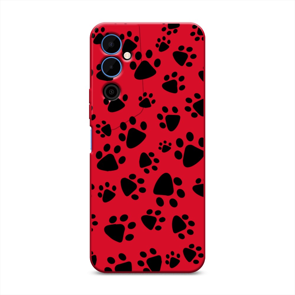 

Чехол Awog на Tecno Pova Neo 2 "Лапки черные", Черный, 302453-1