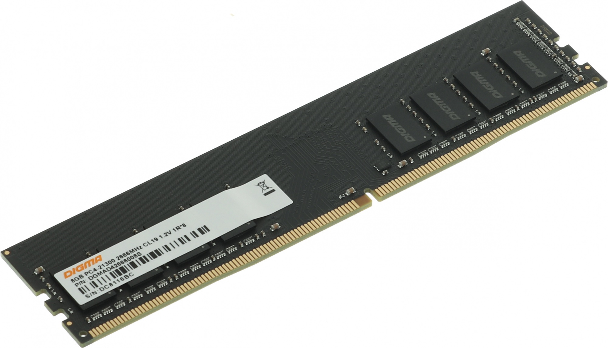 

Оперативная память Digma (DGMAD42666008S), DDR4 1x8Gb, 2666MHz