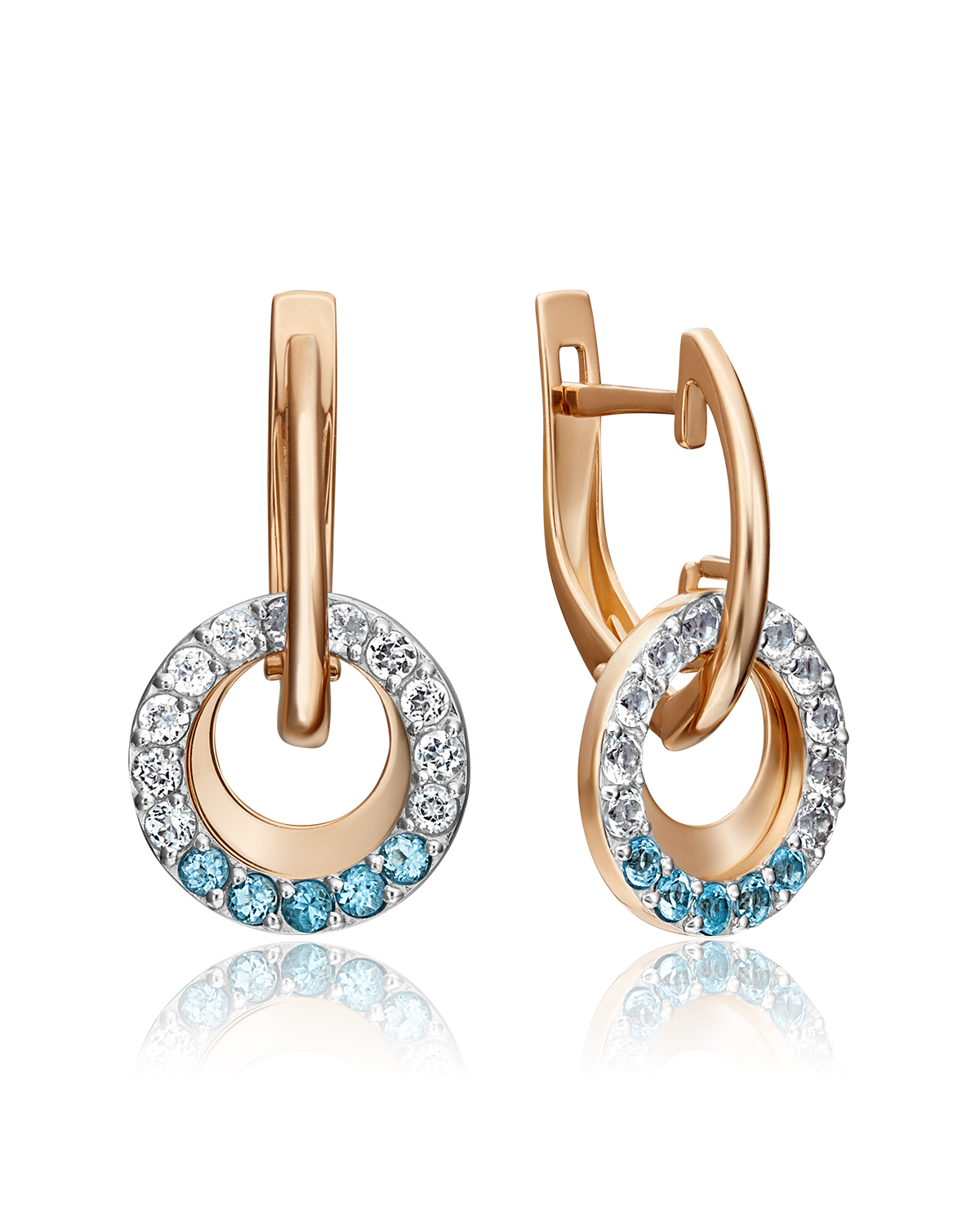 

Серьги из золота PLATINA jewelry 02-4485-00, топаз, 02-4485-00